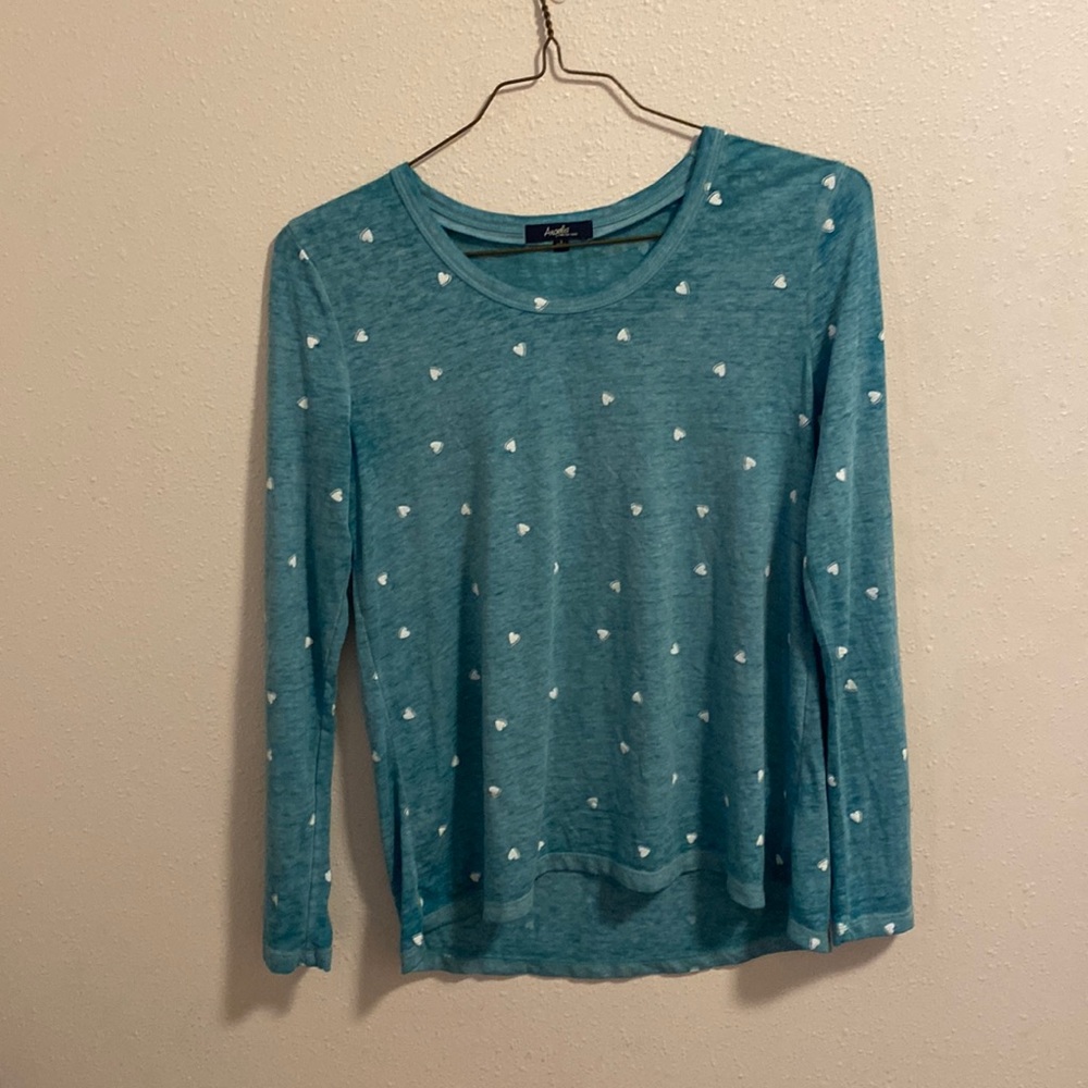 Womens blue heart shirt
